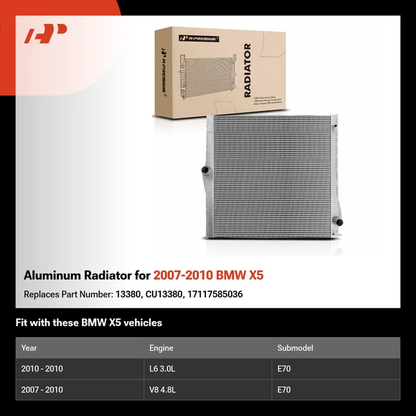 Aluminum Radiator for 2007-2010 BMW X5
