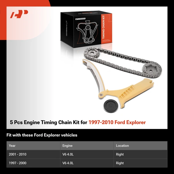 5 Pcs Engine Timing Chain Kit for 1997-2010 Ford Explorer