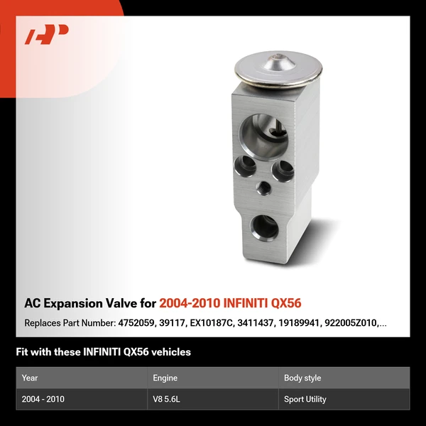 AC Expansion Valve for 2004-2010 INFINITI QX56