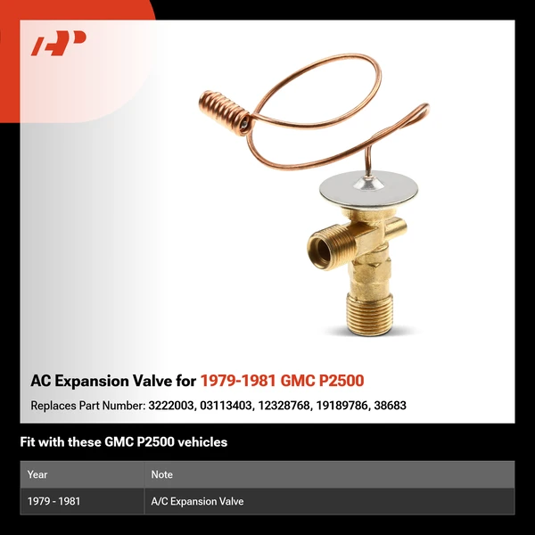 AC Expansion Valve for 1979-1981 GMC P2500