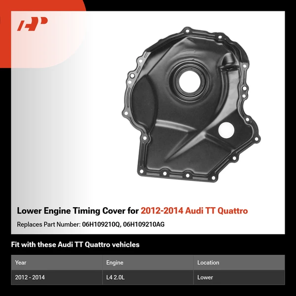 Lower Engine Timing Cover for 2012-2014 Audi TT Quattro
