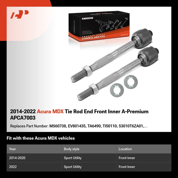 2014-2022 Acura MDX Tie Rod End Front Inner A-Premium APCA7003