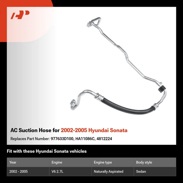 AC Suction Hose for 2002-2005 Hyundai Sonata