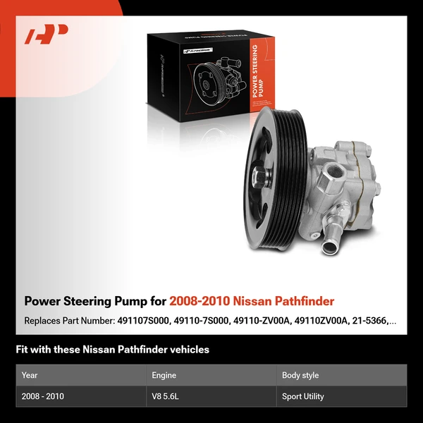 Power Steering Pump for 2008-2010 Nissan Pathfinder