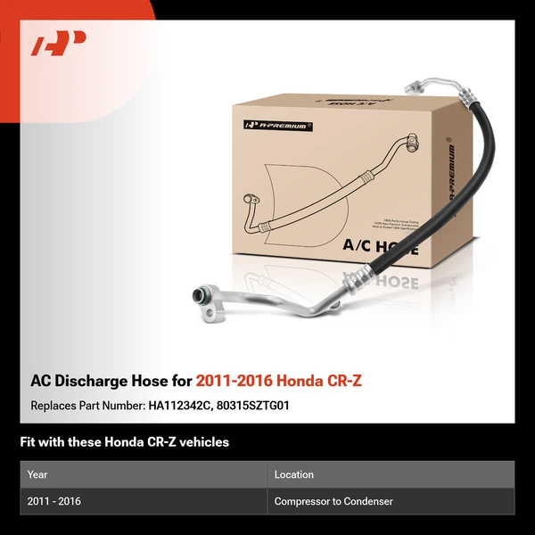 AC Discharge Hose for 2011-2016 Honda CR-Z