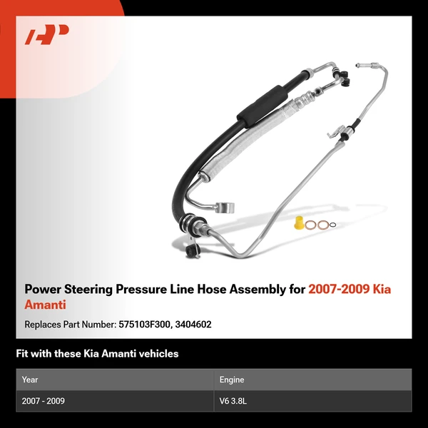 Power Steering Pressure Line Hose Assembly for 2007-2009 Kia Amanti