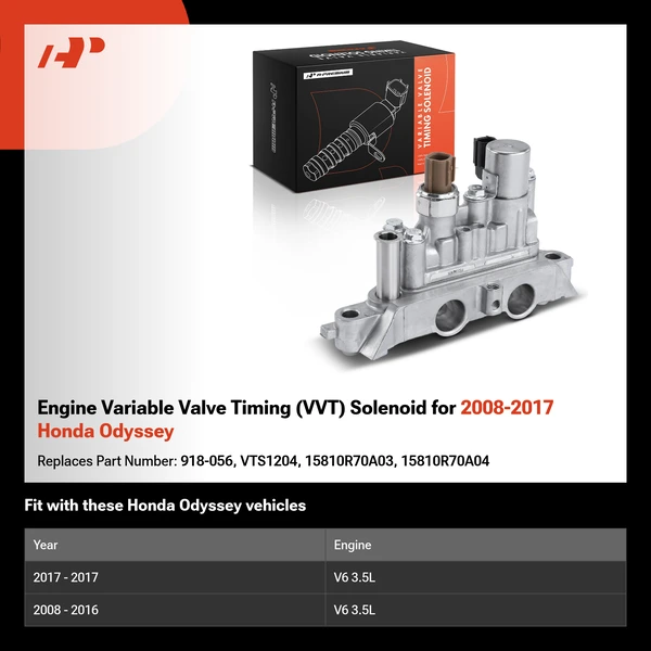 Engine Variable Valve Timing (VVT) Solenoid for 2008-2017 Honda Odyssey