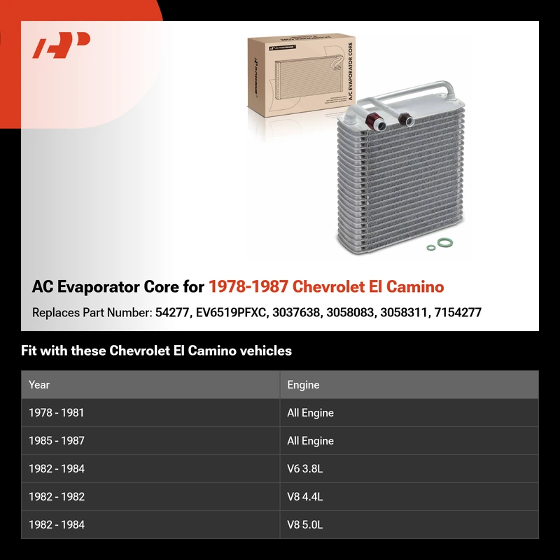 AC Evaporator Core for 1978-1987 Chevrolet El Camino