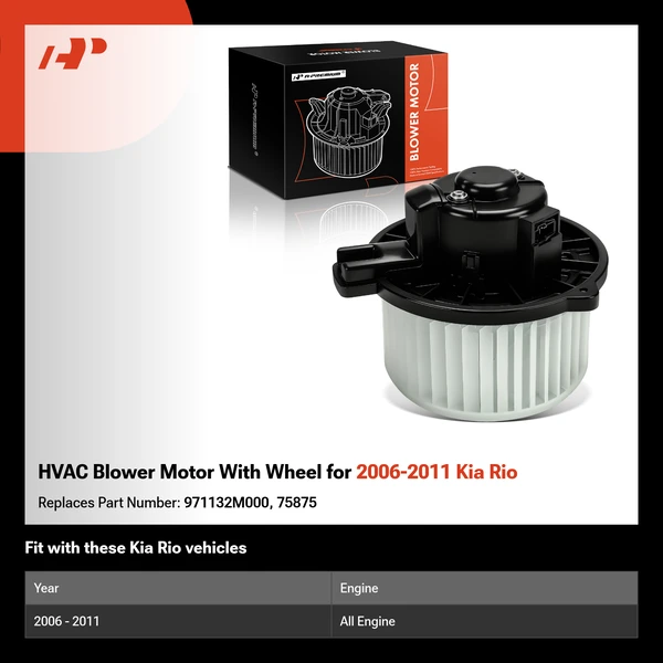 HVAC Blower Motor With Wheel for 2006-2011 Kia Rio