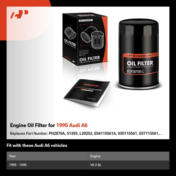 Engine Oil Filter for 1995 Audi A6