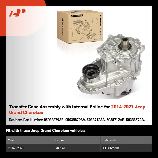 Transfer Case Assembly with Internal Spline for 2014-2021 Jeep Grand Cherokee