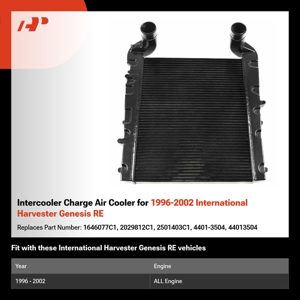 Intercooler Charge Air Cooler for 1996-2002 International Harvester Genesis RE
