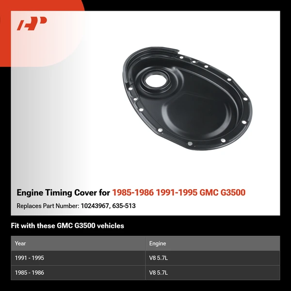 Engine Timing Cover for 1985-1986 1991-1995 GMC G3500