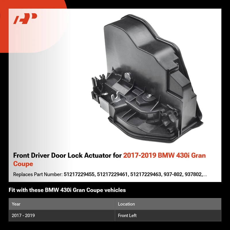 Front Driver Door Lock Actuator for 2017-2019 BMW 430i Gran Coupe