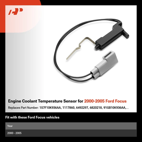 Engine Coolant Temperature Sensor for 2000-2005 Ford Focus