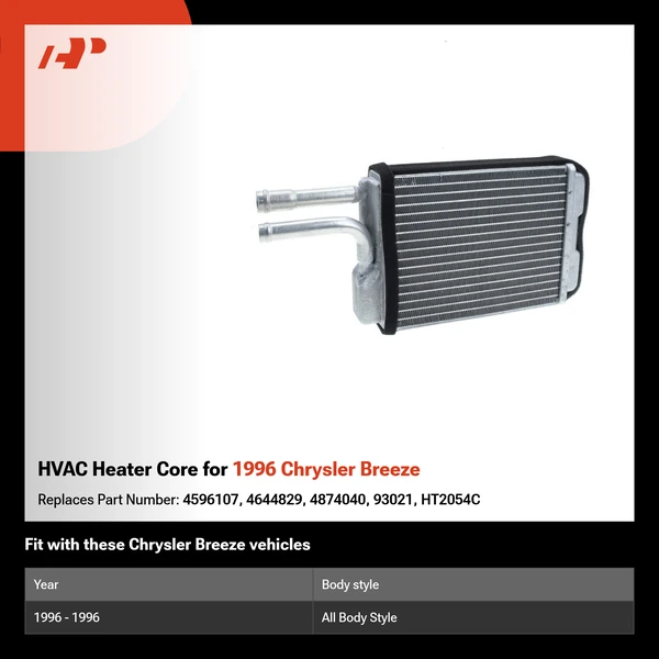 HVAC Heater Core for 1996 Chrysler Breeze