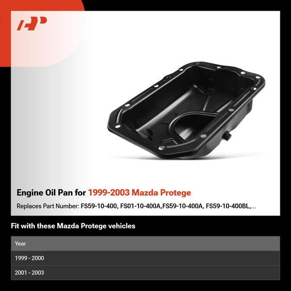 Engine Oil Pan for 1999-2003 Mazda Protege