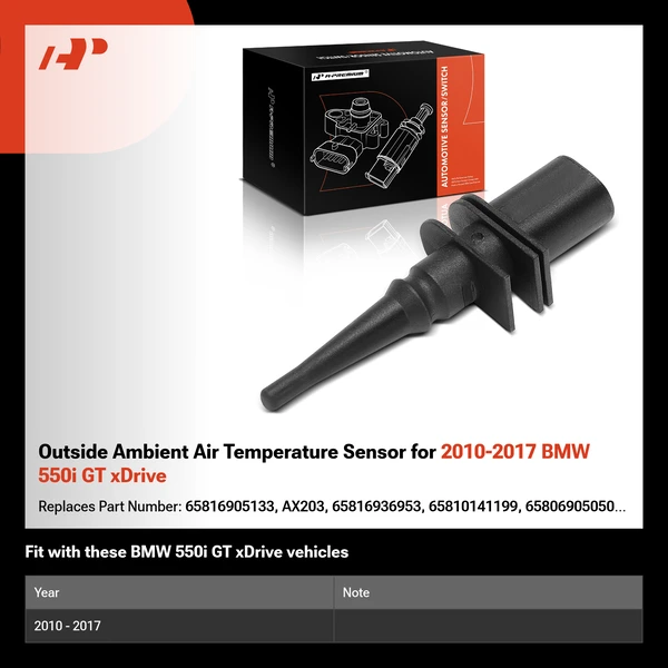 Outside Ambient Air Temperature Sensor for 2010-2017 BMW 550i GT xDrive