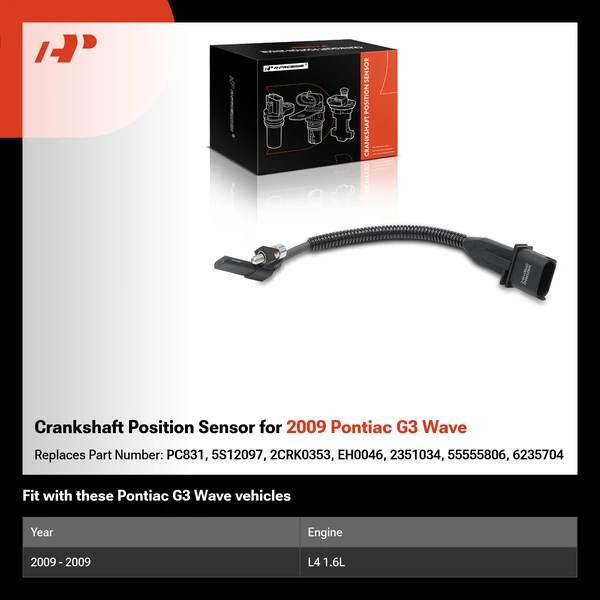 Crankshaft Position Sensor for 2009 Pontiac G3 Wave