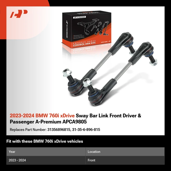 2023-2024 BMW 760i xDrive Sway Bar Link Front Driver & Passenger A-Premium APCA9805