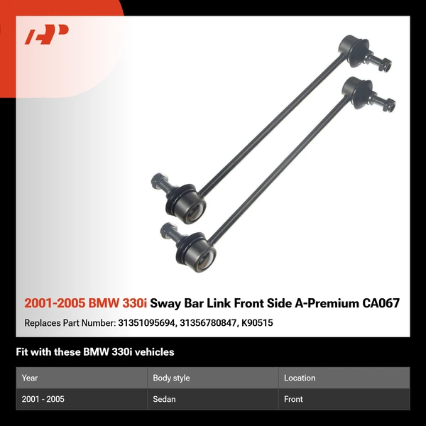 2001-2005 BMW 330i Sway Bar Link Front Side A-Premium CA067
