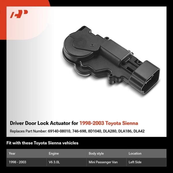 Driver Door Lock Actuator for 1998-2003 Toyota Sienna