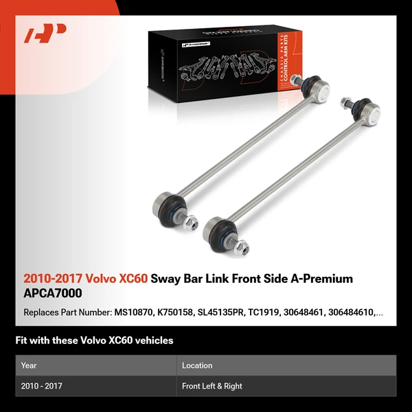 2010-2017 Volvo XC60 Sway Bar Link Front Side A-Premium APCA7000