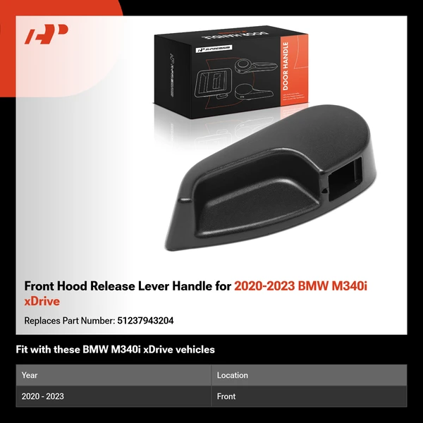 Front Hood Release Lever Handle for 2020-2023 BMW M340i xDrive