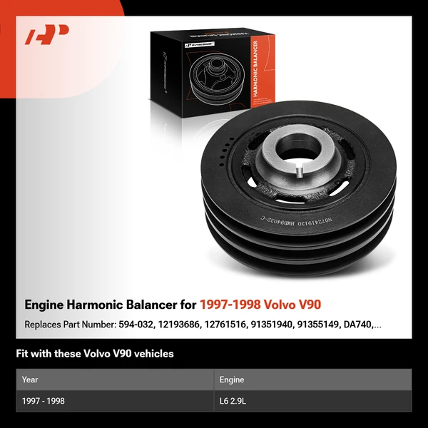 Engine Harmonic Balancer for 1997-1998 Volvo V90