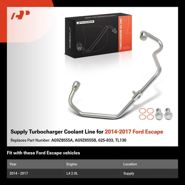 Supply Turbocharger Coolant Line for 2014-2017 Ford Escape