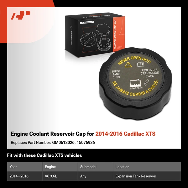 Engine Coolant Reservoir Cap for 2014-2016 Cadillac XTS