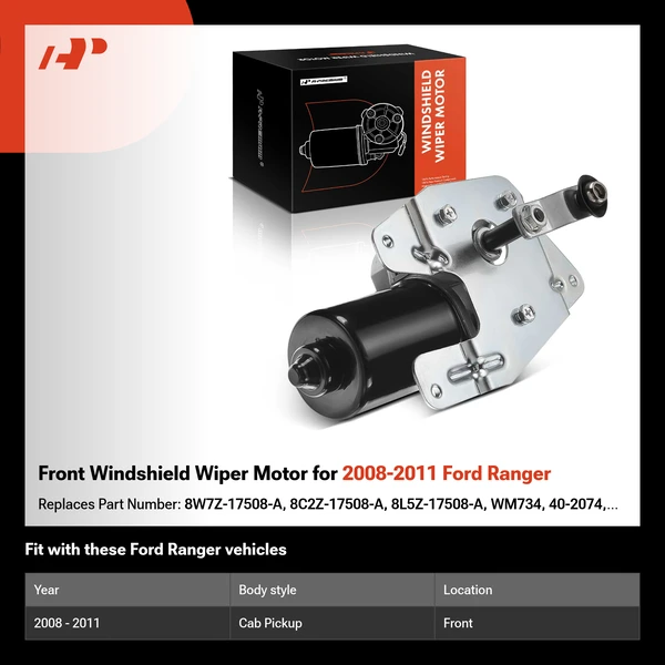 Front Windshield Wiper Motor for 2008-2011 Ford Ranger