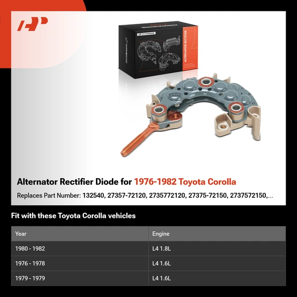 Alternator Rectifier Diode for 1976-1982 Toyota Corolla