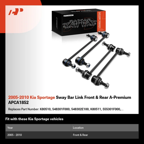 2005-2010 Kia Sportage Sway Bar Link Front & Rear A-Premium APCA1852