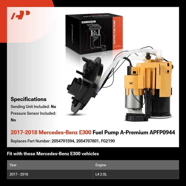 2017-2018 Mercedes-Benz E300 Fuel Pump A-Premium APFP0944