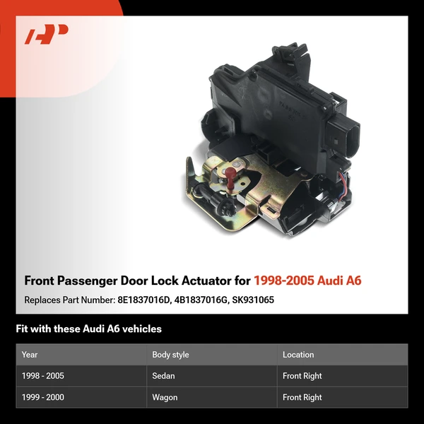Front Passenger Door Lock Actuator for 1998-2005 Audi A6