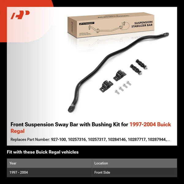 Front Suspension Sway Bar with Bushing Kit for 1997-2004 Buick Regal