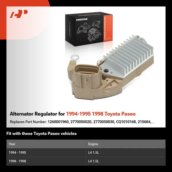 Alternator Regulator for 1994-1995 1998 Toyota Paseo