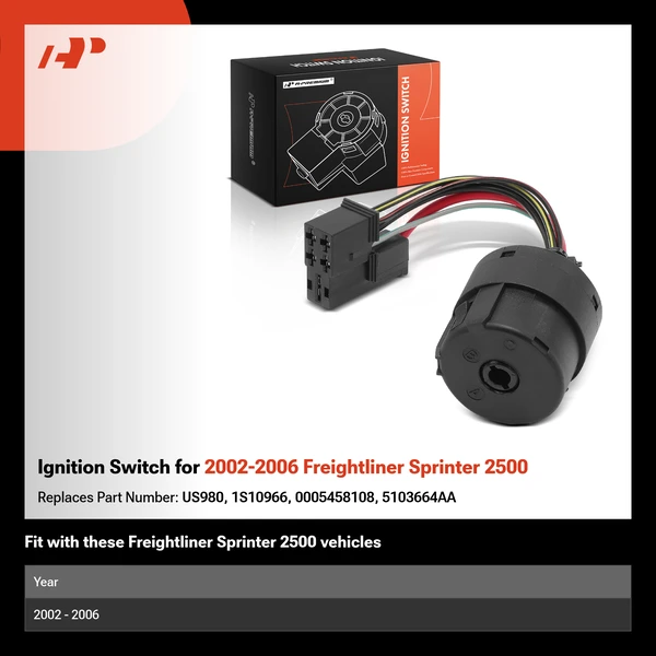Ignition Switch for 2002-2006 Freightliner Sprinter 2500