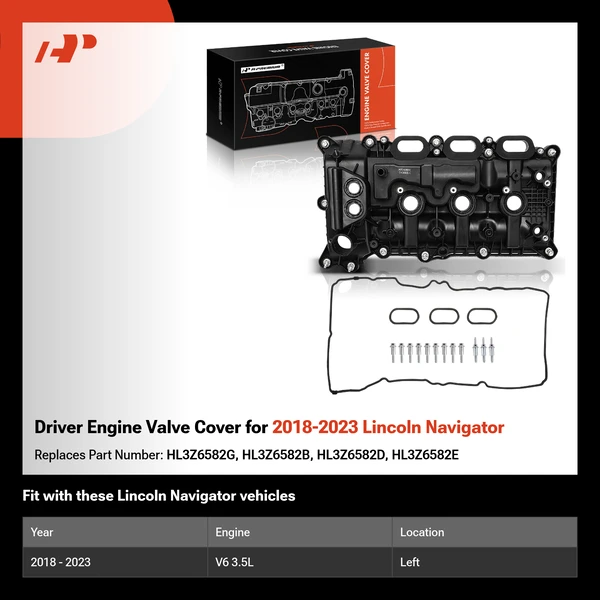 Driver Engine Valve Cover for 2018-2023 Lincoln Navigator