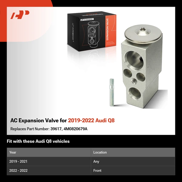 AC Expansion Valve for 2019-2022 Audi Q8