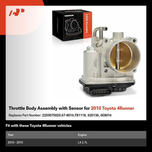 Throttle Body Assembly with Sensor for 2010 Toyota 4Runner