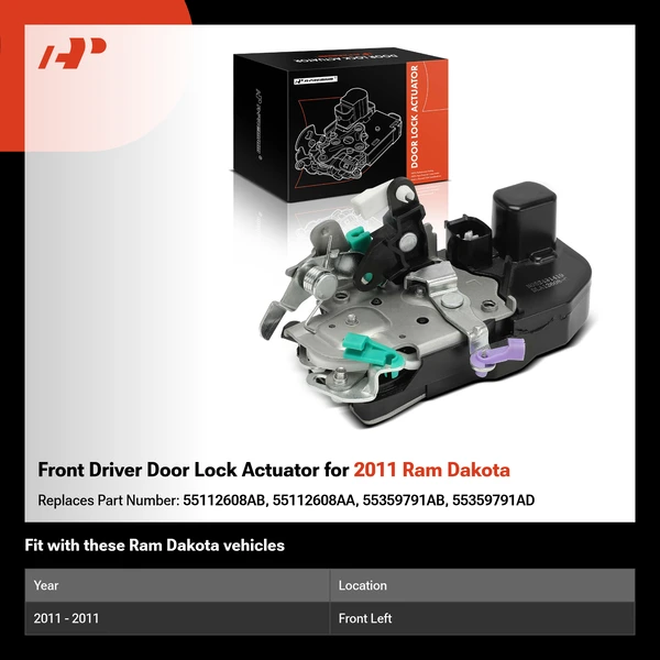 Front Driver Door Lock Actuator for 2011 Ram Dakota