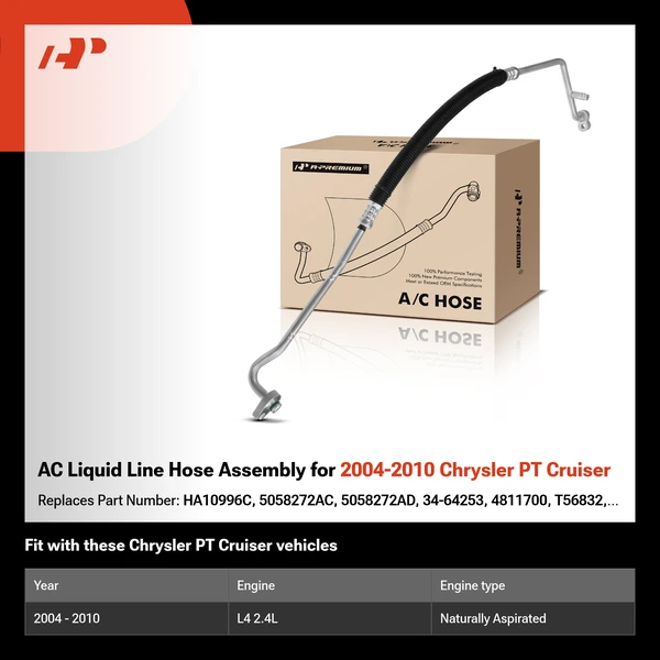 AC Liquid Line Hose Assembly for 2004-2010 Chrysler PT Cruiser