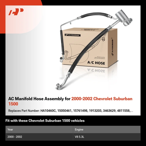 AC Manifold Hose Assembly for 2000-2002 Chevrolet Suburban 1500