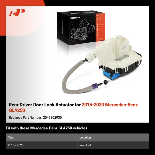Rear Driver Door Lock Actuator for 2015-2020 Mercedes-Benz GLA250