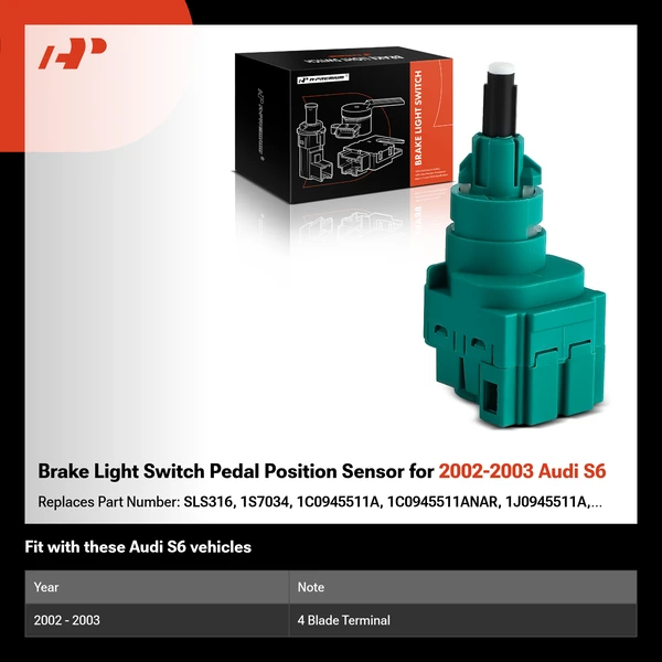 Brake Light Switch Pedal Position Sensor for 2002-2003 Audi S6