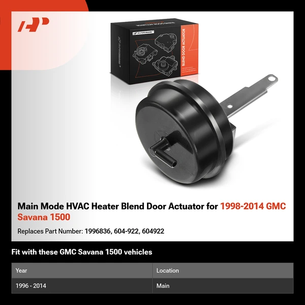 Main Mode HVAC Heater Blend Door Actuator for 1998-2014 GMC Savana 1500