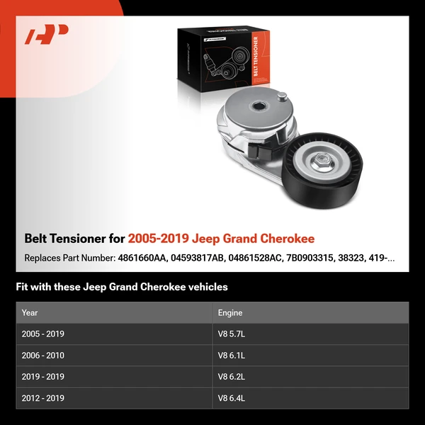 Belt Tensioner for 2005-2019 Jeep Grand Cherokee