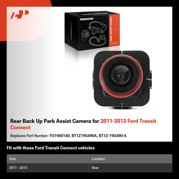 Rear Back Up Park Assist Camera for 2011-2013 Ford Transit Connect